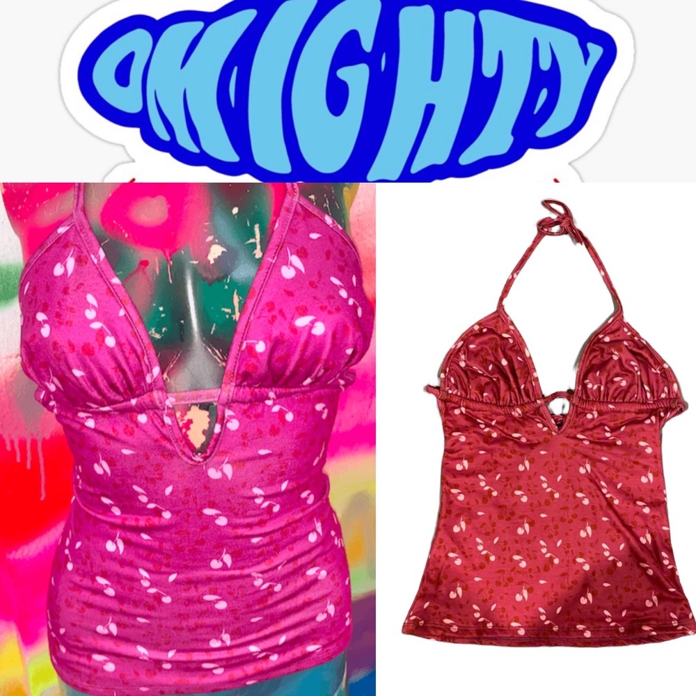 New!! OMIGHTY🍒 Cherry Halter Tank 💕